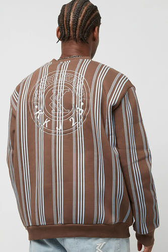 Sweater met ronde hals Bruin - KARL KANI