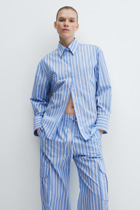 Hemd (lange mouwen) Blauw - Mango