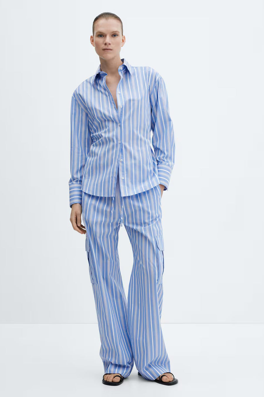 Hemd (lange mouwen) Blauw - Mango