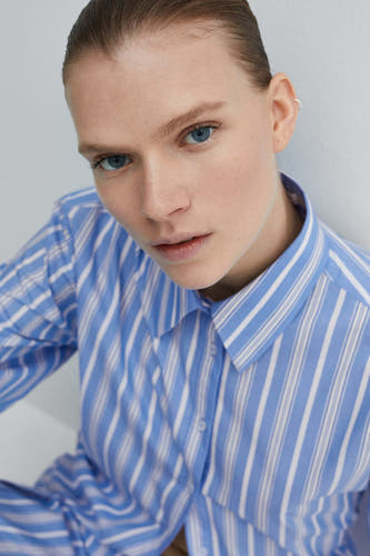 Hemd (lange mouwen) Blauw - Mango