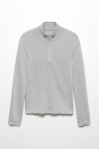 Trui met ronde hals Zilver - Mango