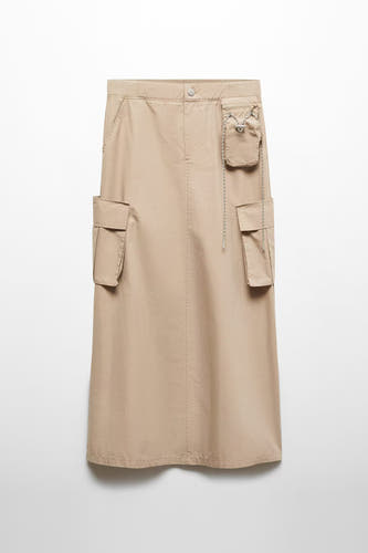 Rok (lang) Bruin - Mango