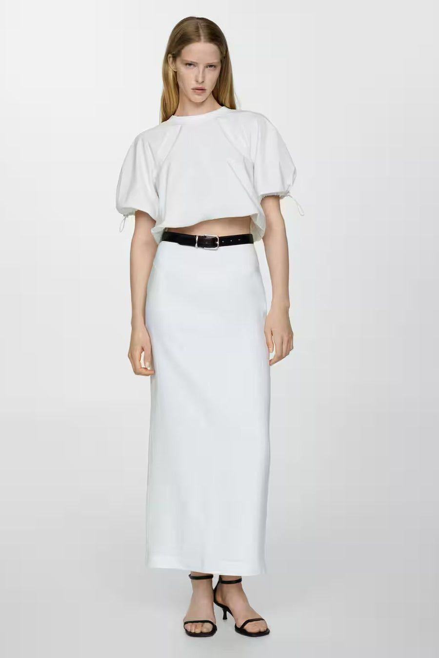 Blouse (korte mouwen) Wit - Mango
