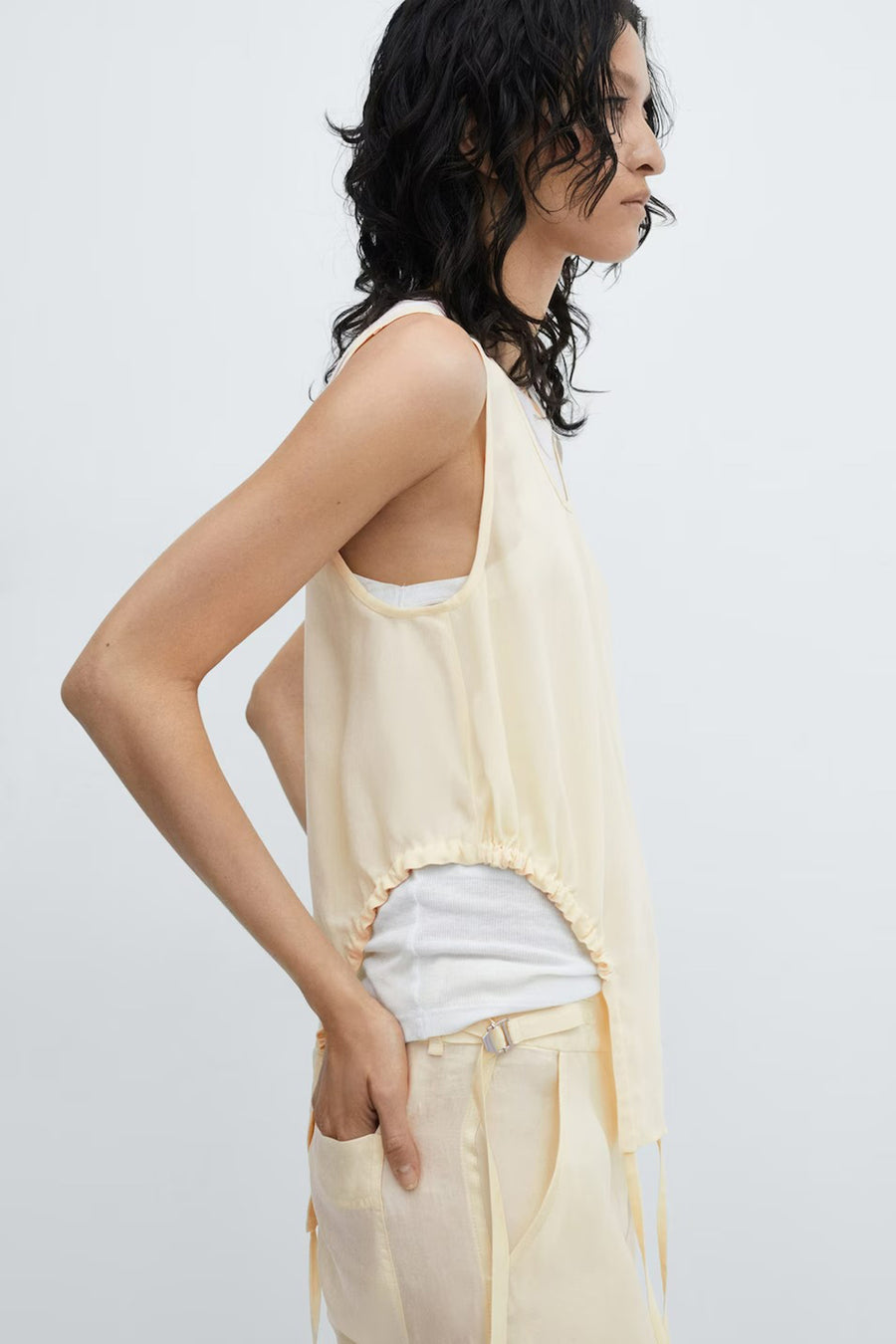 Blouse (zonder mouwen) Beige - Mango