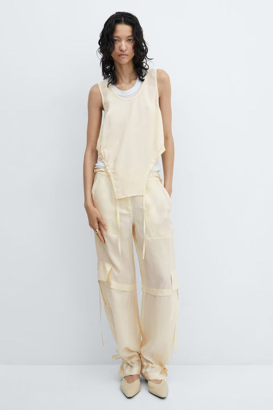 Blouse (zonder mouwen) Beige - Mango