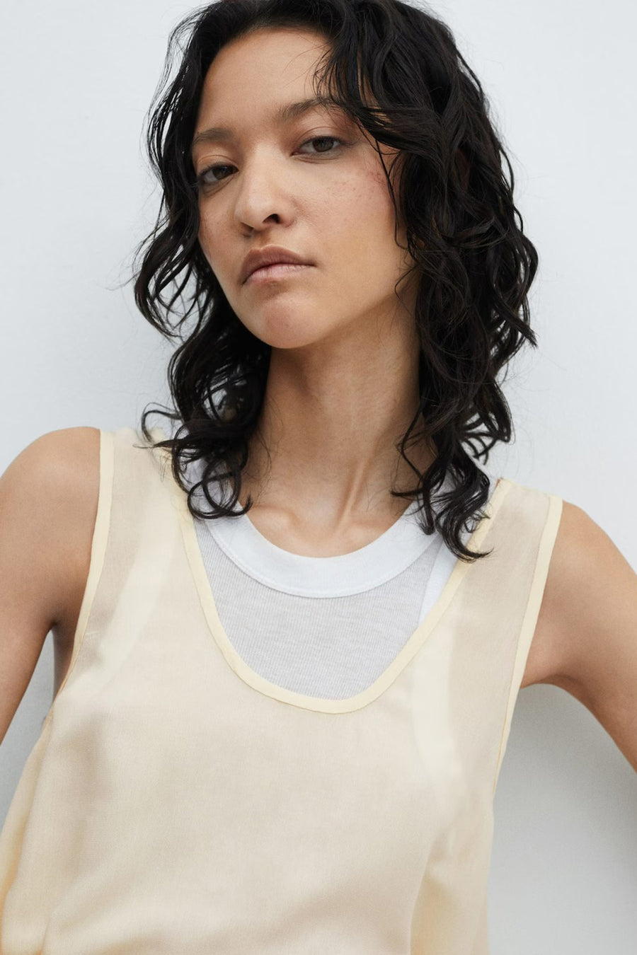 Blouse (zonder mouwen) Beige - Mango