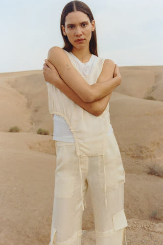Blouse (zonder mouwen) Beige - Mango