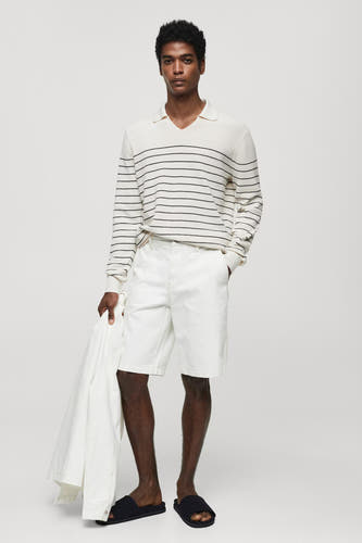 Short White denim - Mango