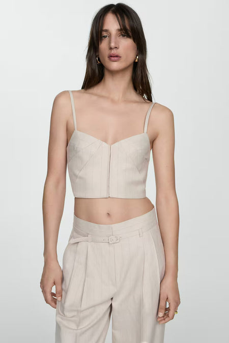 Blouse (zonder mouwen) Beige - Mango