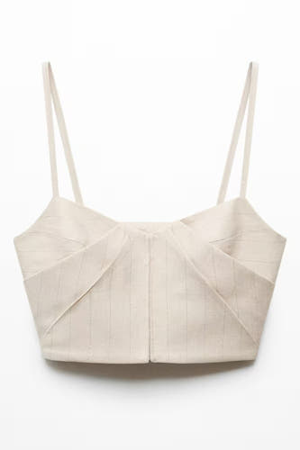 Blouse (zonder mouwen) Beige - Mango