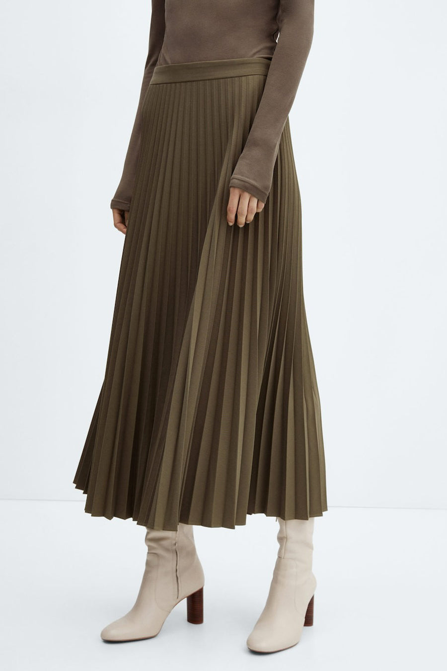 Rok (lang) Groen - Mango