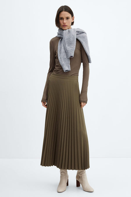 Rok (lang) Groen - Mango