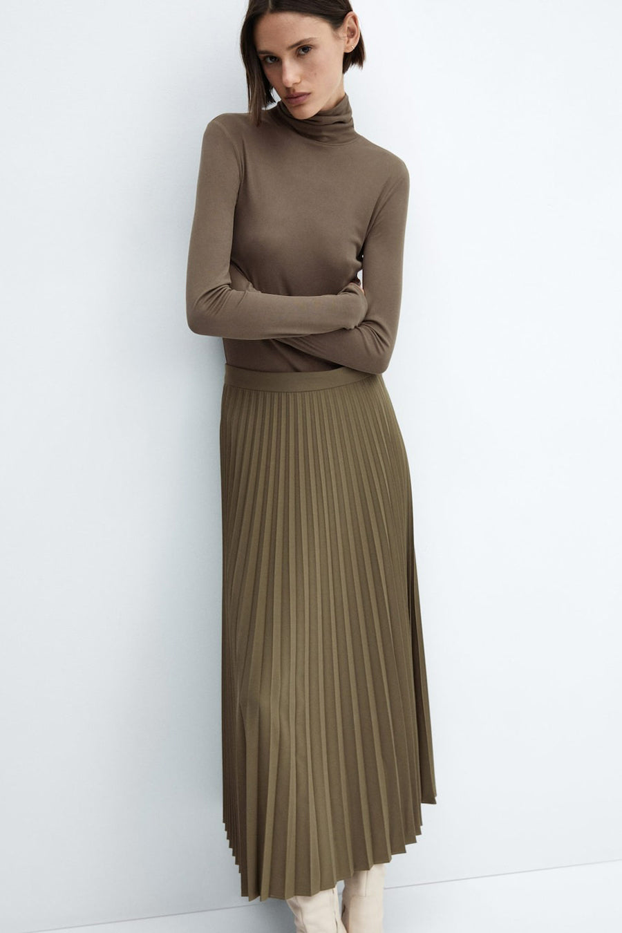 Rok (lang) Groen - Mango