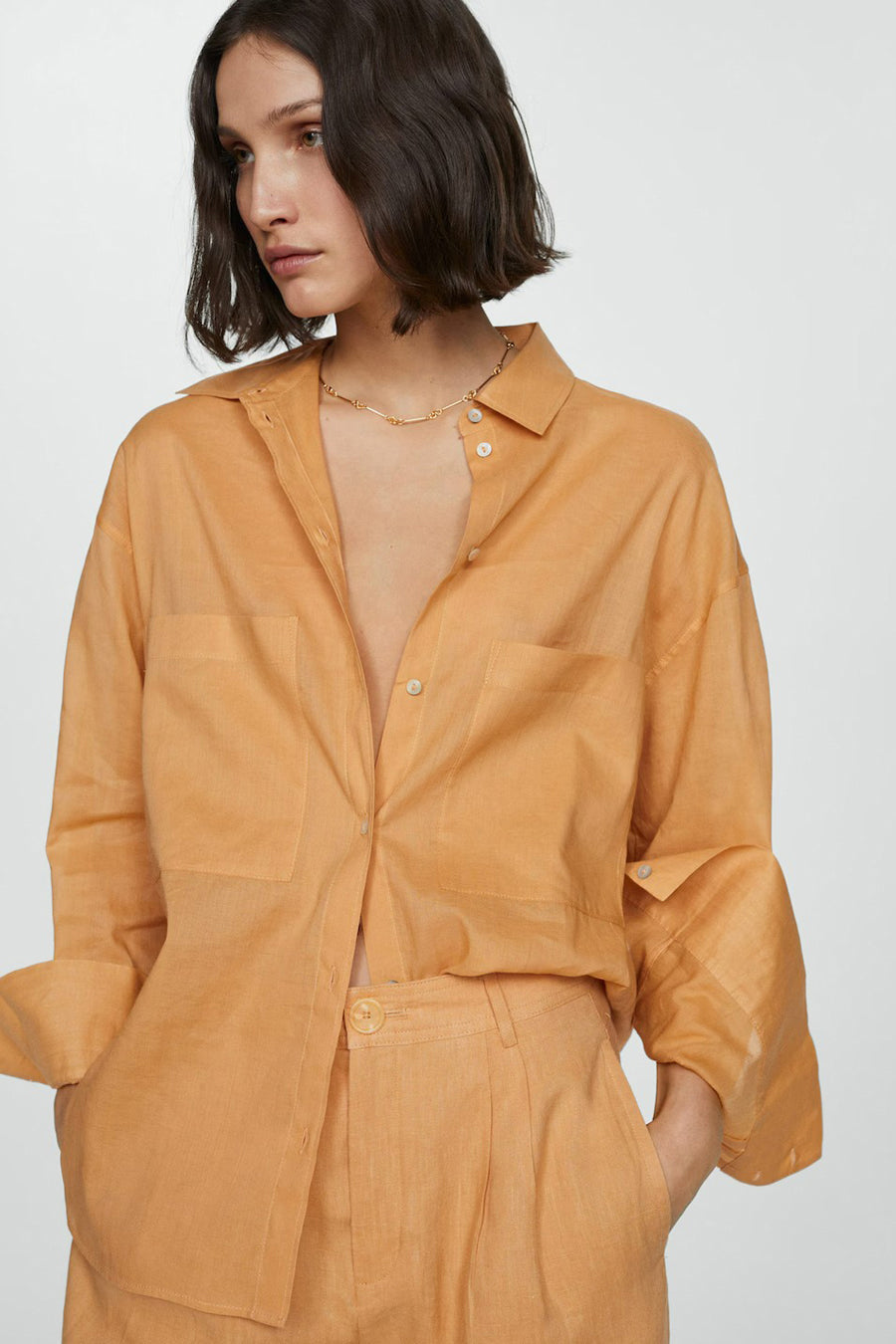 Kostuumbroeken Oranje - Mango