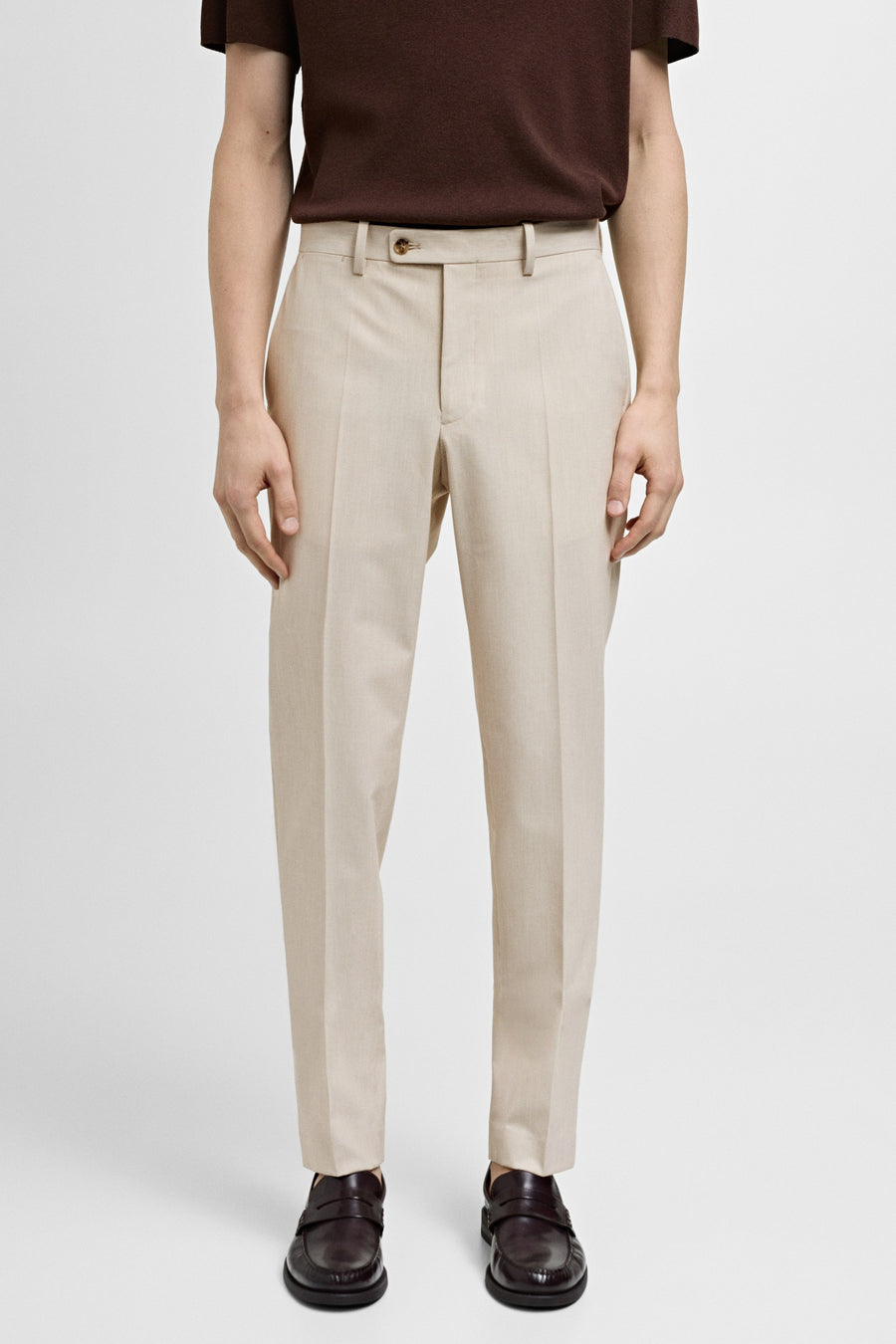 Kostuumbroek Beige - Mango