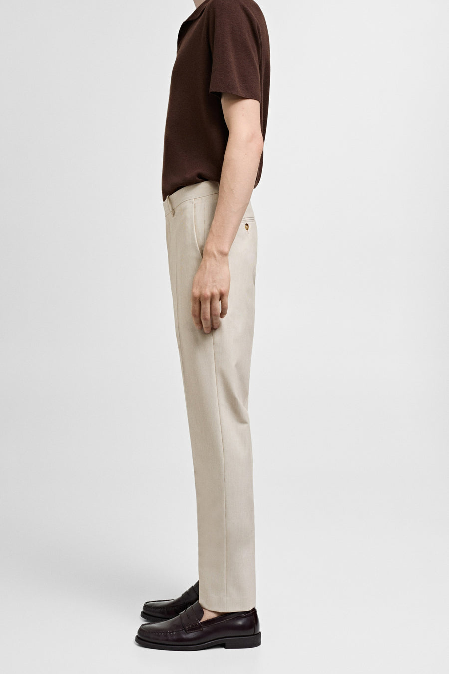 Kostuumbroek Beige - Mango