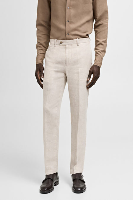 Kostuumbroek Beige - Mango