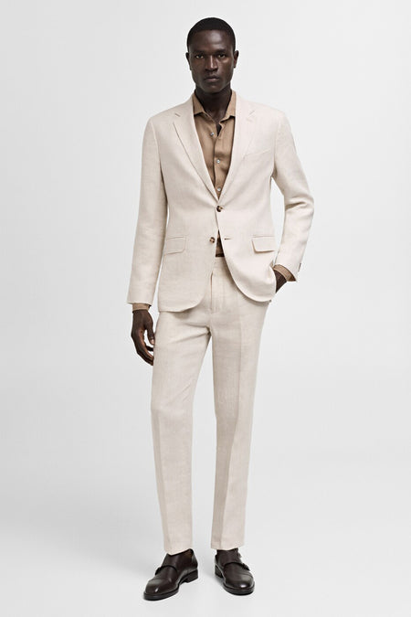 Kostuumbroek Beige - Mango