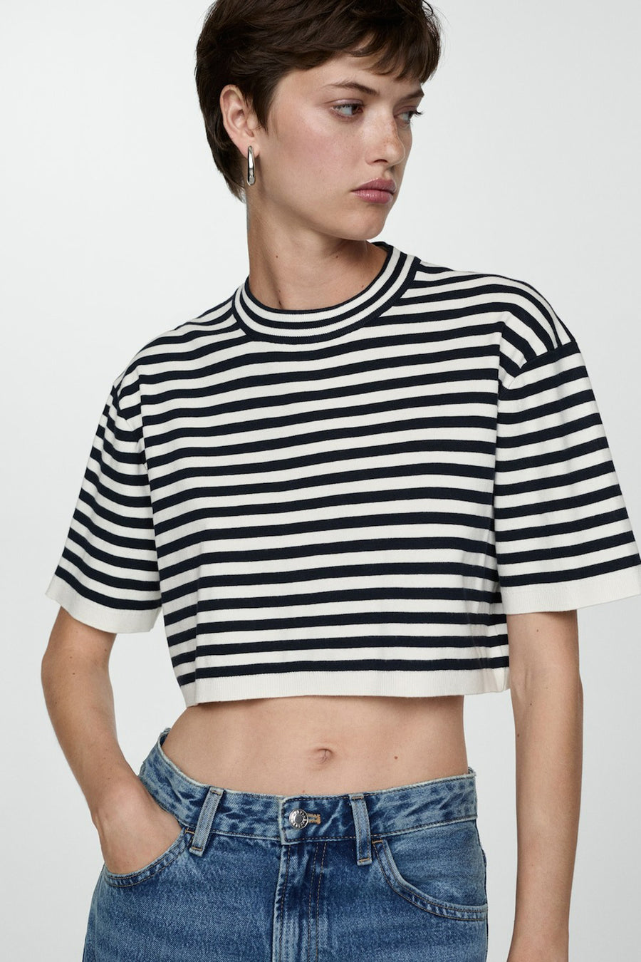 Trui met ronde hals Blauw - Mango