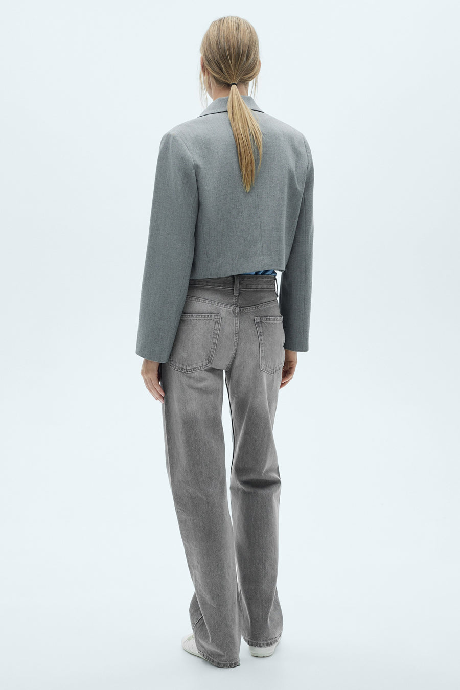Jeans straight Grijs - Mango