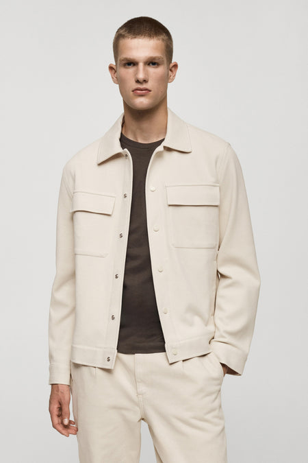 Hemd (lange mouwen) Beige - Mango