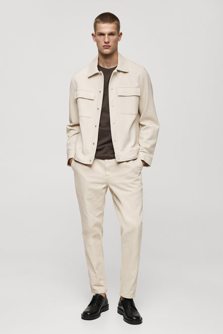 Hemd (lange mouwen) Beige - Mango