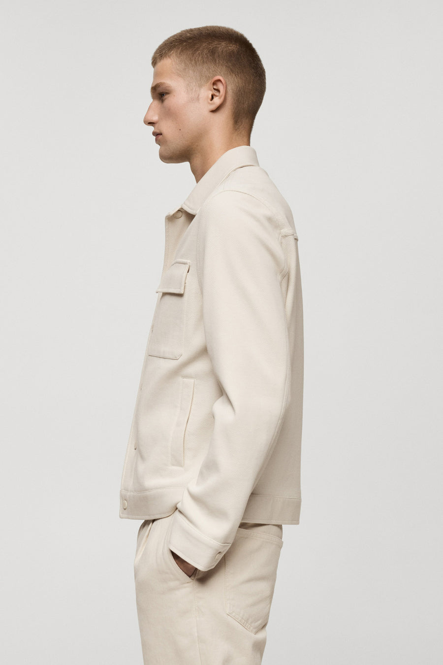 Hemd (lange mouwen) Beige - Mango
