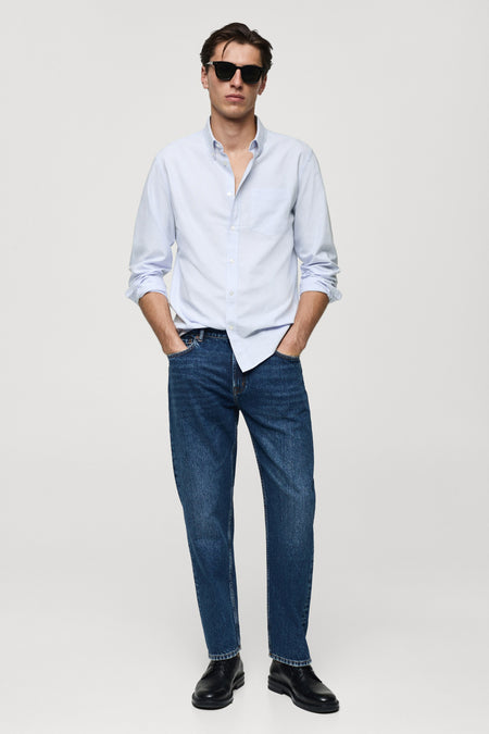 Hemd (lange mouwen) Blauw - Mango