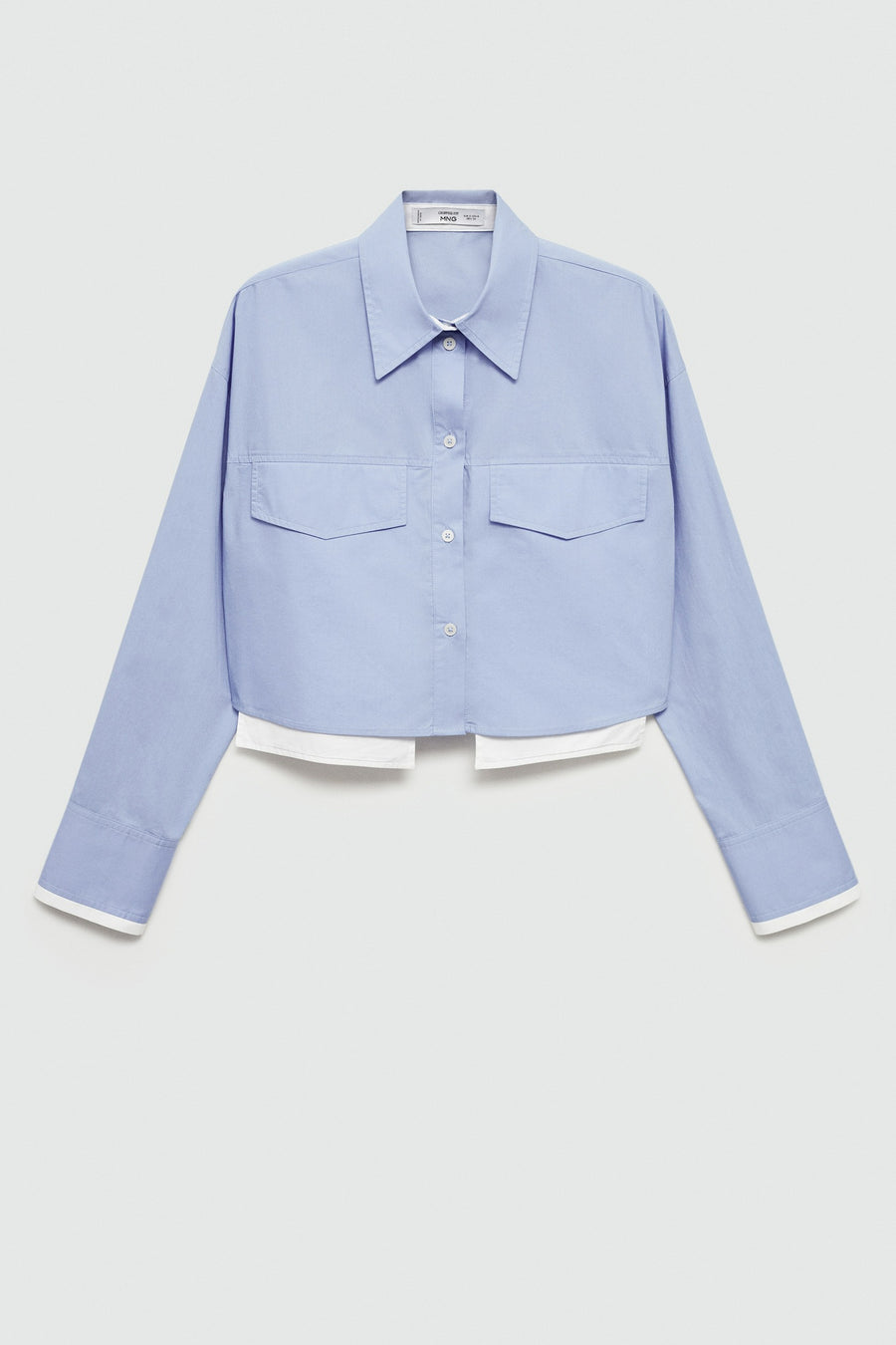 Hemd (lange mouwen) Blauw - Mango