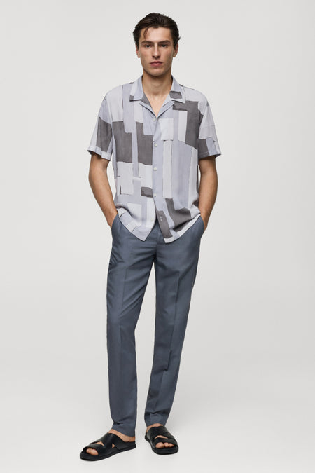 Hemd (lange mouwen) Grijs - Mango