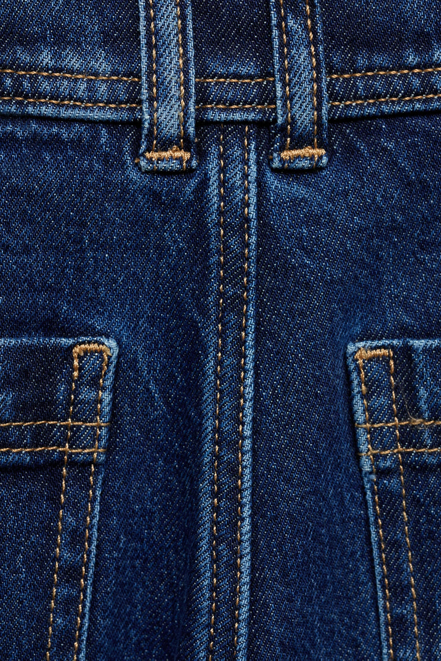 Jeans wide Dark blue denim - Mango