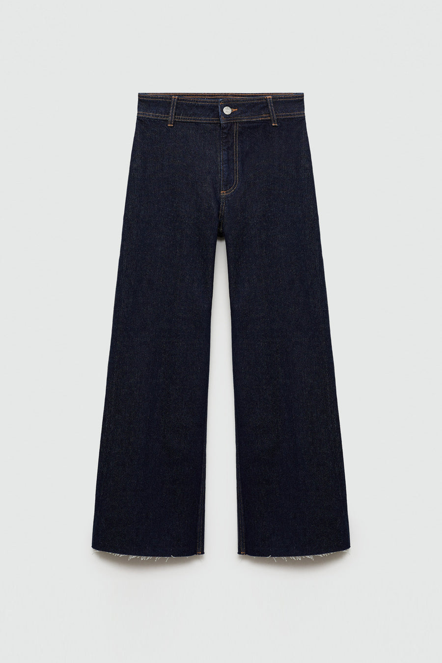 Jeans wide Dark blue denim - Mango