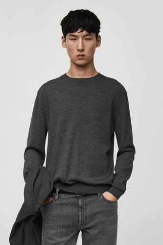 Trui met ronde hals Grijs - Mango