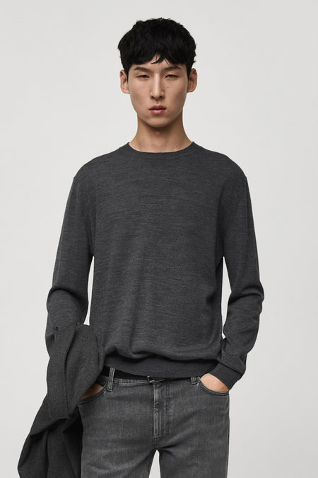 Trui met ronde hals Grijs - Mango