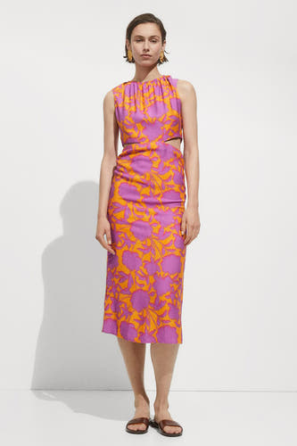 Kleedjes zonder mouwen Oranje - Mango