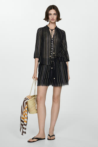 Blouse 3/4 Zwart - Mango