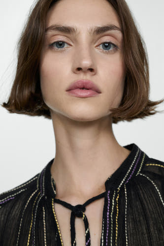 Blouse 3/4 Zwart - Mango