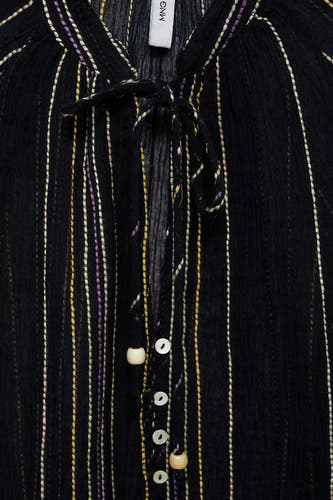 Blouse 3/4 Zwart - Mango