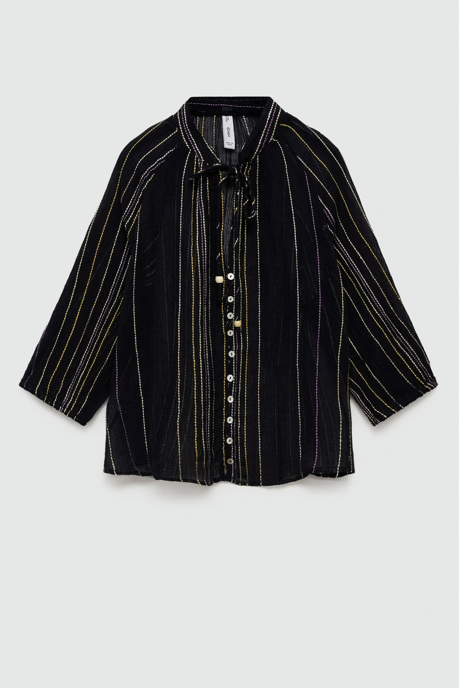 Blouse 3/4 Zwart - Mango