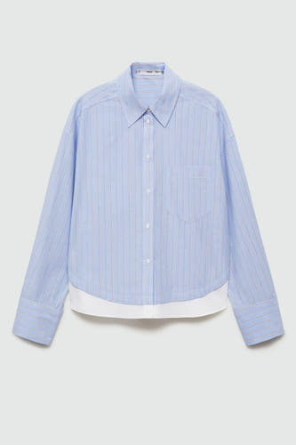 Hemd (lange mouwen) Blauw - Mango