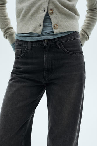 Jeans straight Zwart - Mango