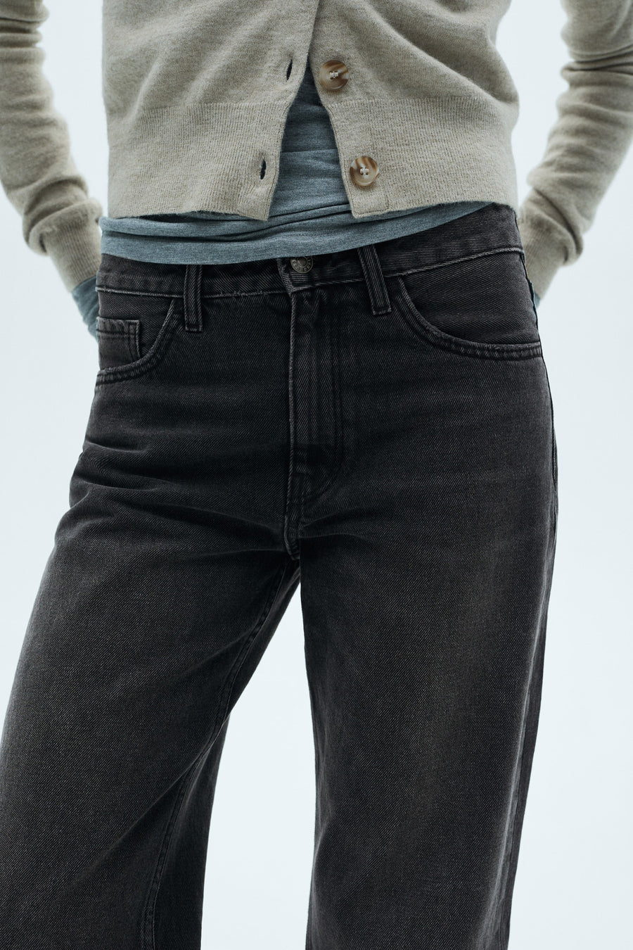 Jeans straight Zwart - Mango