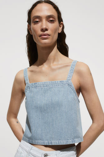 Top (spaghettibandjes) Blauw - Mango