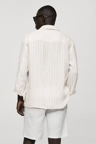 Hemd (lange mouwen) Beige - Mango