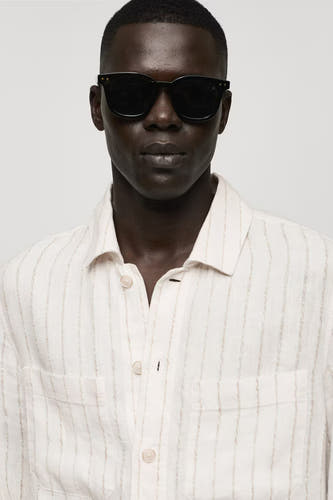 Hemd (lange mouwen) Beige - Mango