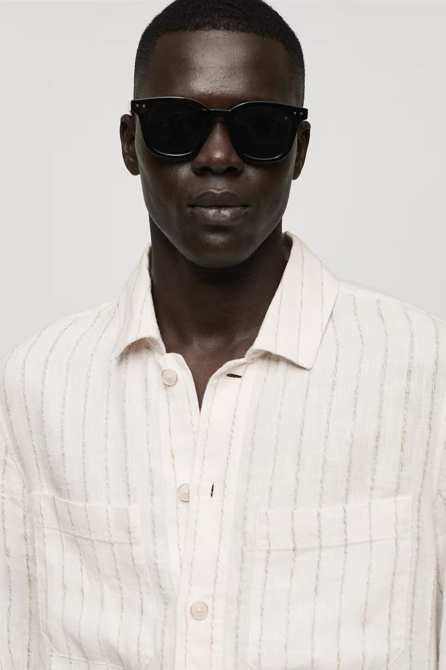 Hemd (lange mouwen) Beige - Mango