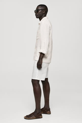 Hemd (lange mouwen) Beige - Mango