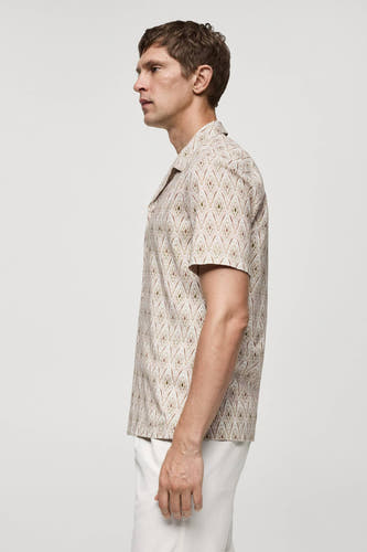 Hemd (korte mouwen) Beige - Mango
