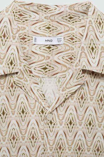 Hemd (korte mouwen) Beige - Mango