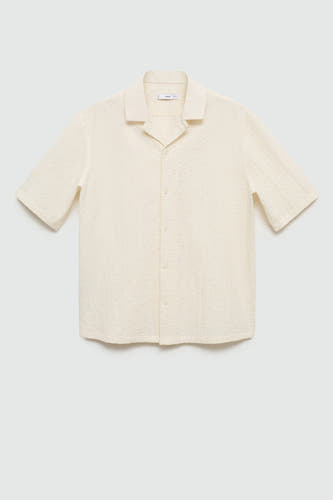 Hemd (korte mouwen) Beige - Mango